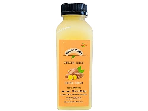 SaVana DrinKs Ginger Juice, 12 oz (15?Pack) - Natural Ginger Wellness Drink with Pineapple & Lemon for Immunity, Energy & Gut Support
