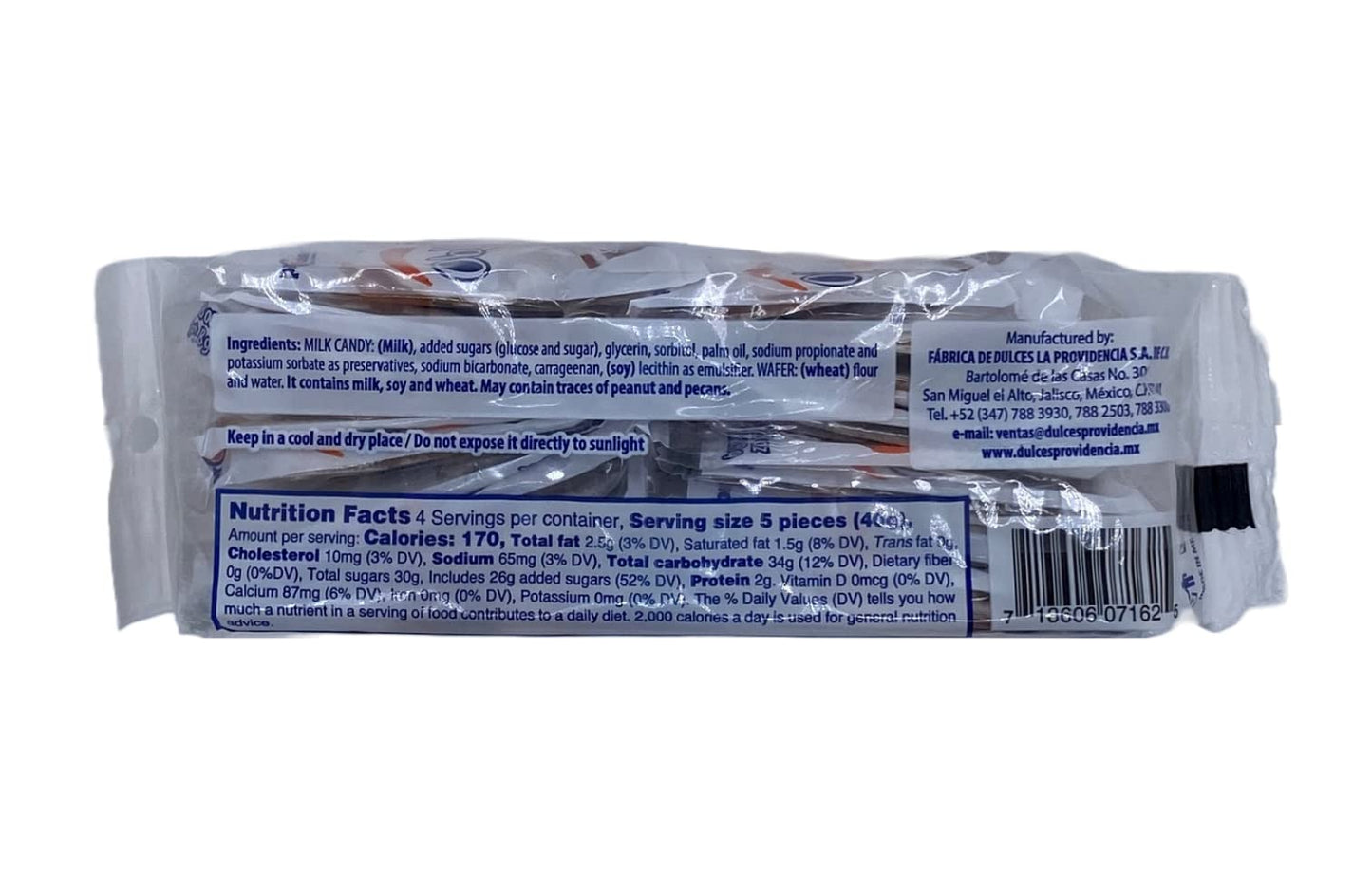 providencia mini obleas (wafer sandwich with carmel filling) 5.64oz 20pc