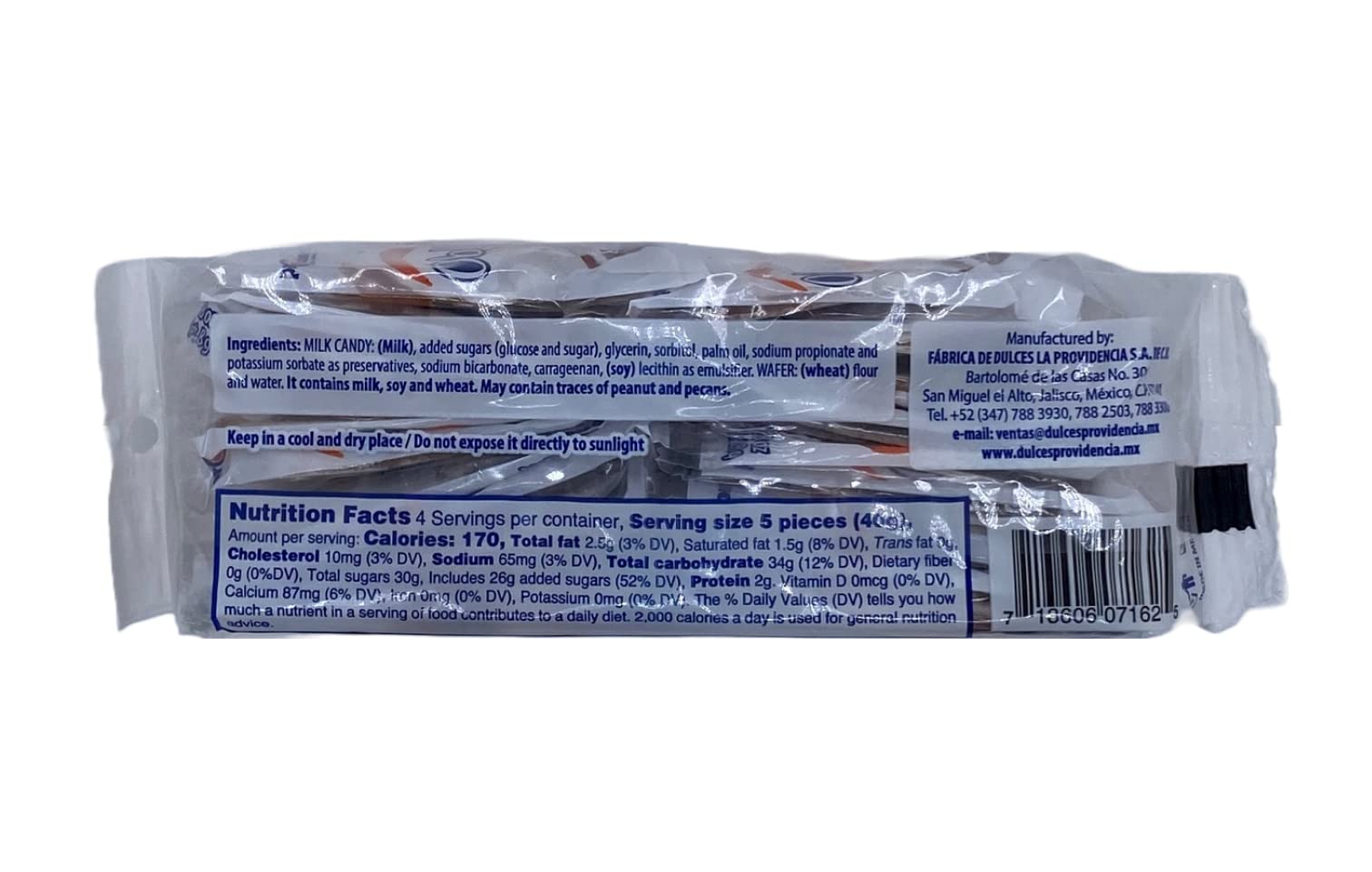 providencia mini obleas (wafer sandwich with carmel filling) 5.64oz 20pc