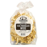 Gluten Free Wide Egg Noodles - Farmhouse Preserve Double Egg Yolk Amish Noodles, Chicken Noodle Soup, Stroganoff, Casseroles, Sheet-Cut, Rice Flour