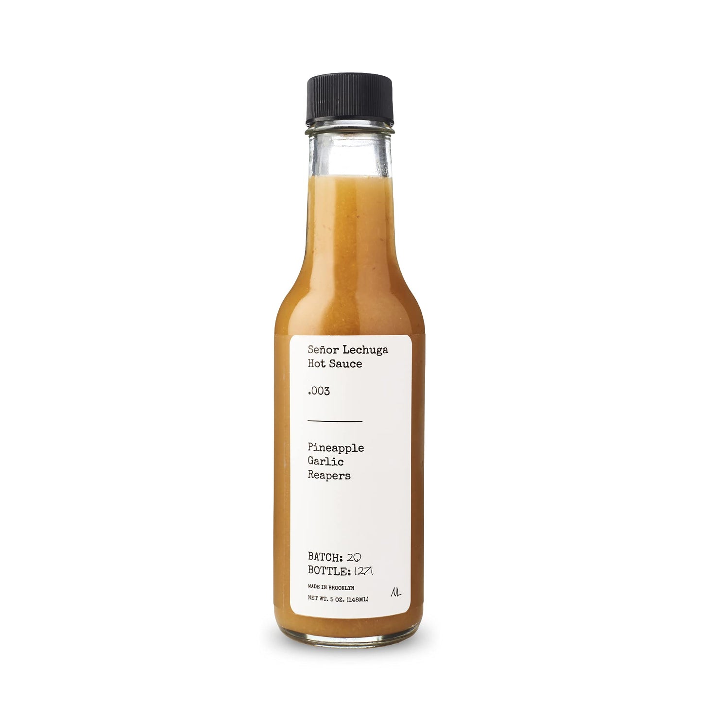 Señor Lechuga Hot Sauce - Hot Sauce Made from Carolina Reaper Peppers and Habanero Pepper - .003 Pineapple, Garlic, Reaper