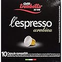 Trombetta l'espresso Arabica, (Pack of 8), blend of selected coffees of Arabic origin. Sweet and refined aroma, round and persistent taste with floral