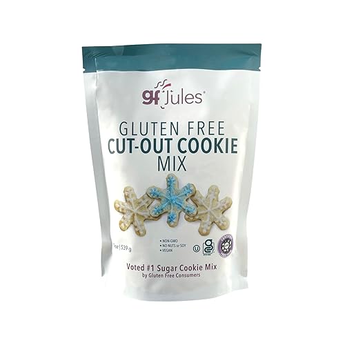 gfJules Certified Gluten Free Cut Out Cookie Baking Mix | No Grit, Non-GMO, Vegan | Certified Top 9 Allergen-Free & Kosher | Make 36 Sugar Cookies | 19 Ounces