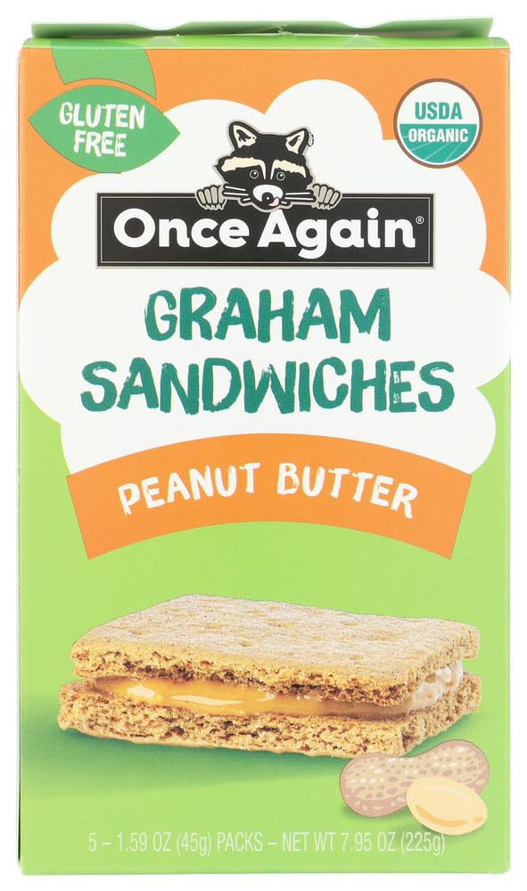 ONCE AGAIN Organic Peanut Butter Graham Sandwiches Multi-Pack, 1.59 OZ