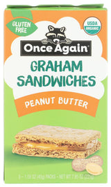 ONCE AGAIN Organic Peanut Butter Graham Sandwiches Multi-Pack, 1.59 OZ