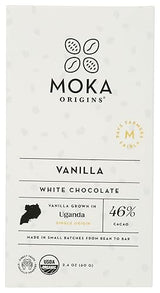 Moka Origins Organic Vanilla White Chocolate Bar, 2.4 OZ
