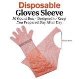 IVS 36" Veterinary OB Gloves - Standard Disposable Shoulder-Length Sleeves for Large Animal Exams, Calving & Breeding (Box of 50)