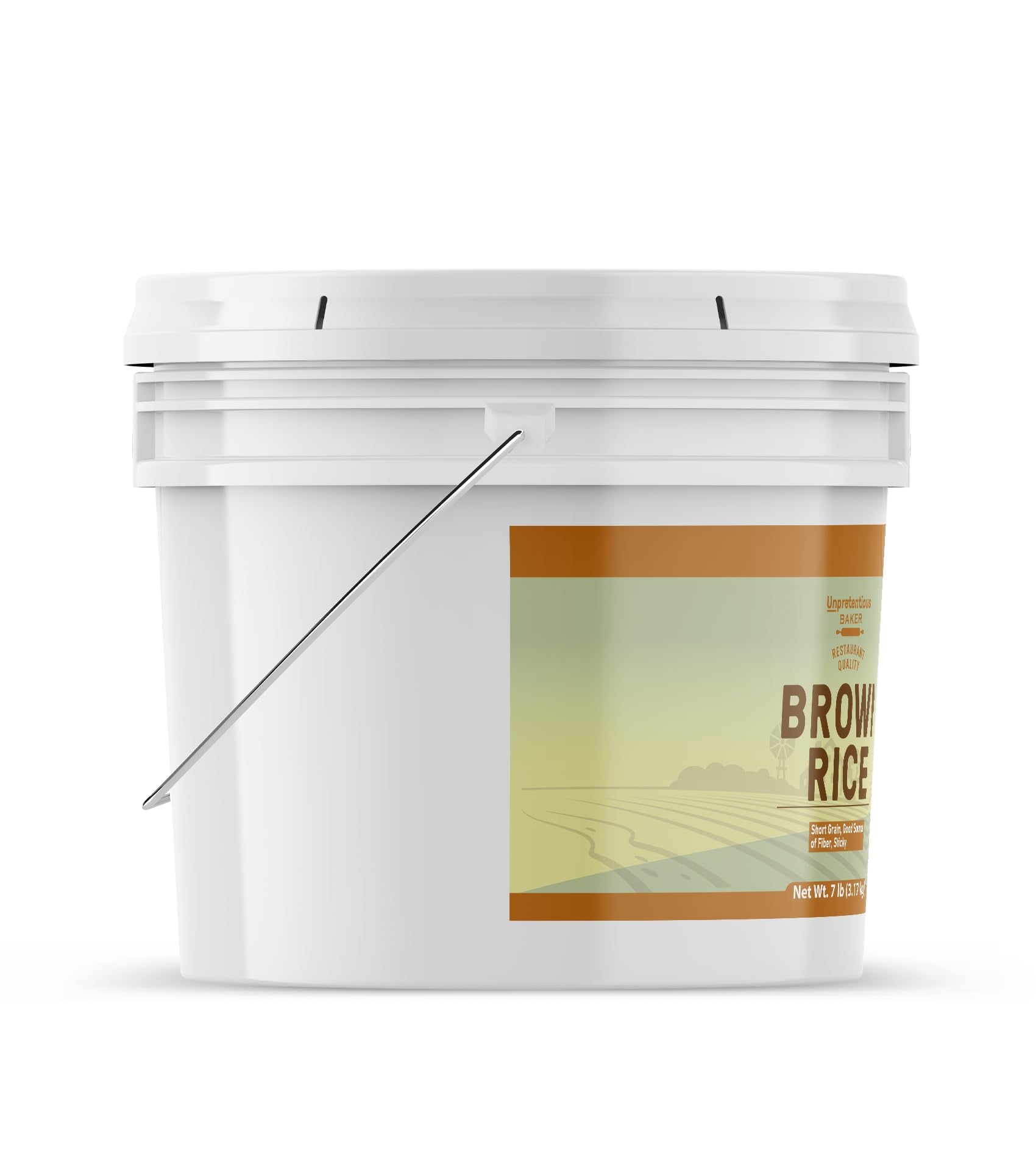 Unpretentious Short Grain Brown Rice, 1 Gallon, Gluten Free, Vegan Friendly, Non GMO