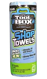 Sellars ToolBox Z400 Blue Shop Towel Recycled Disposable 54400, 11" L x 9.4" W, (1 Roll of 55 Sheets)