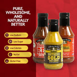 Maurice's Barbeque Grill Variety Set - Southern Gold® BBQ Sauce, Barbeque Seasoning & Rub, Vinegar BBQ Sauce & Hickory Red Barbecue