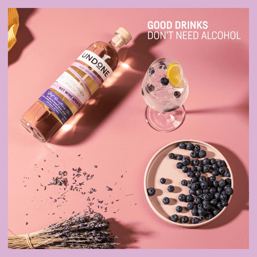 UNDONE No. 8 Little French Aperitif NOT WINE APERITIF | Premium Non-Alcoholic French Aperitif | 700ml Bottle | Made in Germany