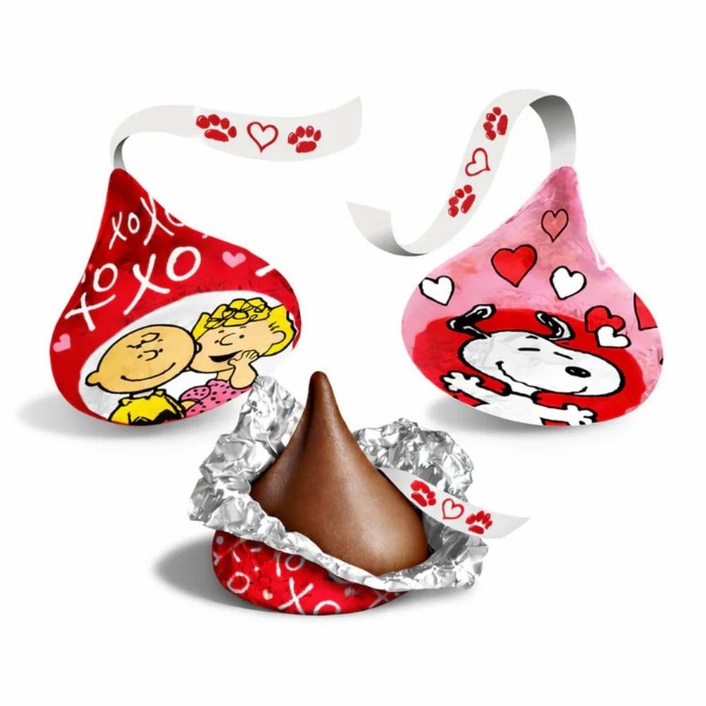 Valentine Milk Chocolate Candy Pieces with Character Wrappers Bulk Bag - 1 lb (Approx. 100 pieces)