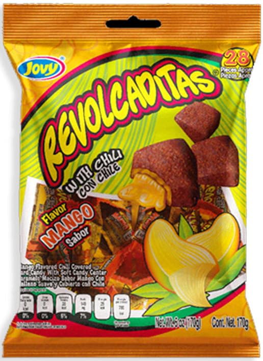 POPS TRADING COMPANY Since 1998 Mexican Candy Sweet and Spicy Hard Candies Covered in Chili Powder Variety Sampler Gift Box 4 packs Mango & Watermelon
