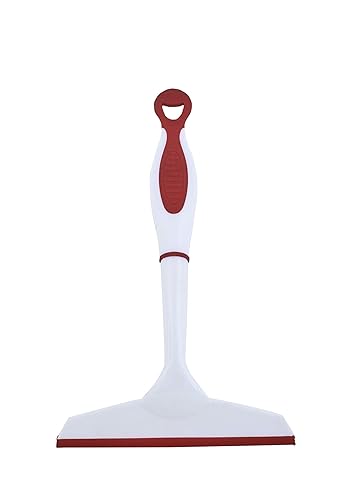 Superio 6” Window Squeegee with Grip Handle and Hanging Hook. (Red)