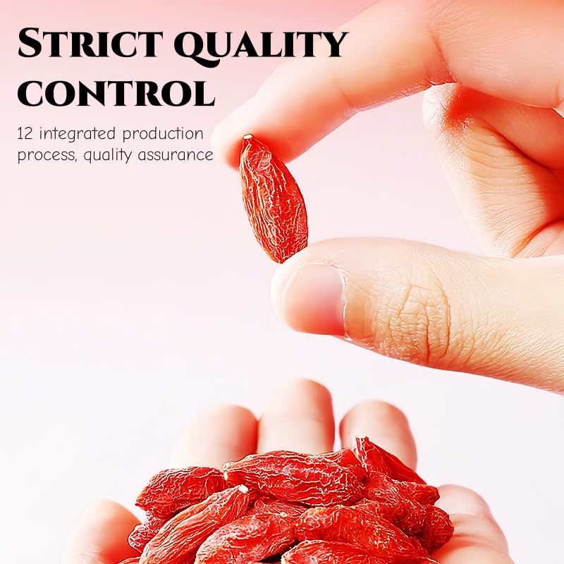 JINQI Dried Goji Berries Gou qi ?? 9.87oz/280g (4.93oz/140g*2) Ningxia New Red Wolfberry, Holiday Gifts, Tea Gifts, Can be Eaten Dry/Make Water/Make