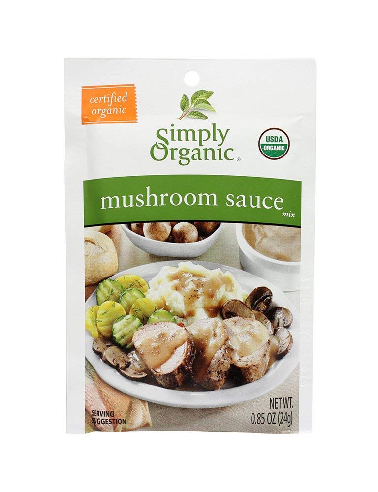 Simply Organic Food Flavor Mushroom Sauce Seasoning Mix Gluten-Free