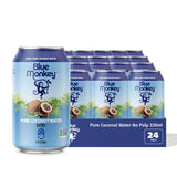 Blue Monkey Coconut Water - 100% Pure Coconut Water from Vietnam - No Pulp - No Sugar Added - Shelf Stable - Refreshing Hydration Drink - 11.2oz (330)
