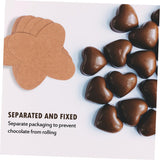 Ciieeo 100pcs Chocolate Packing Trays Compartmentalized Design for Candy Presentation for Special Occasions and Wrapping Paper Separators