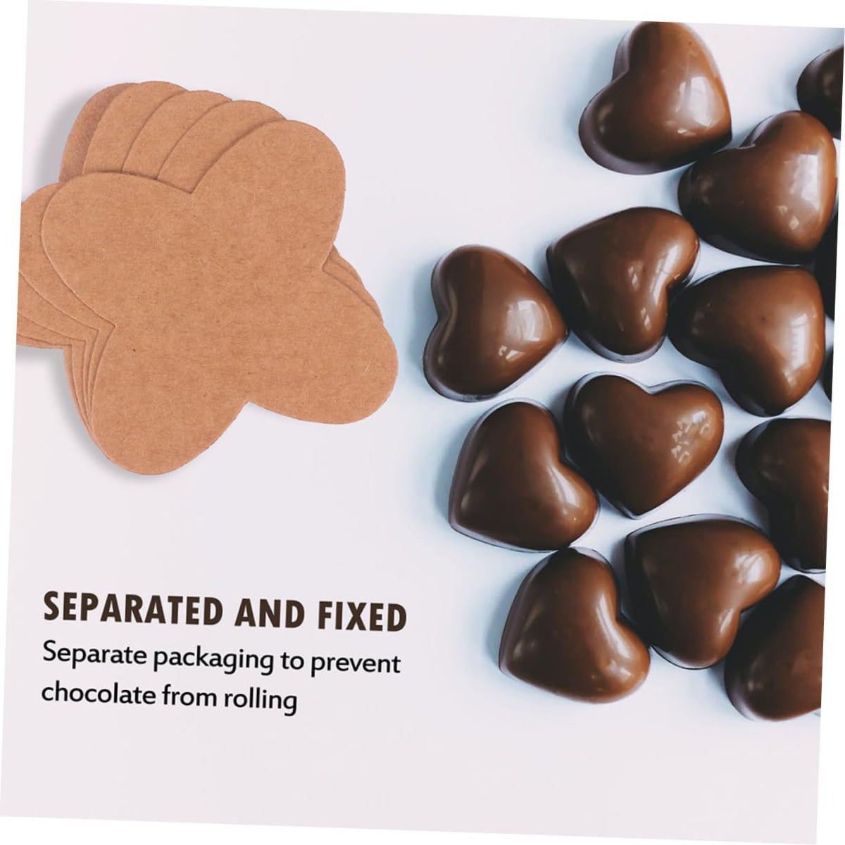 Ciieeo 100pcs Chocolate Packing Trays Compartmentalized Design for Candy Presentation for Special Occasions and Wrapping Paper Separators