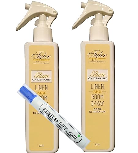 Tyler Candle Company - Spray On Demand - Superstar fragrance - 227g / 8oz Pack of 2 w/Bentley Stain remover pen