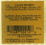 Simpkins Warming Ginger Drops - All-Natural Fruit Drops Infused with Premium Ginger Oil | Soothing & Fruity Taste | Made in England | 7.0 oz Tin