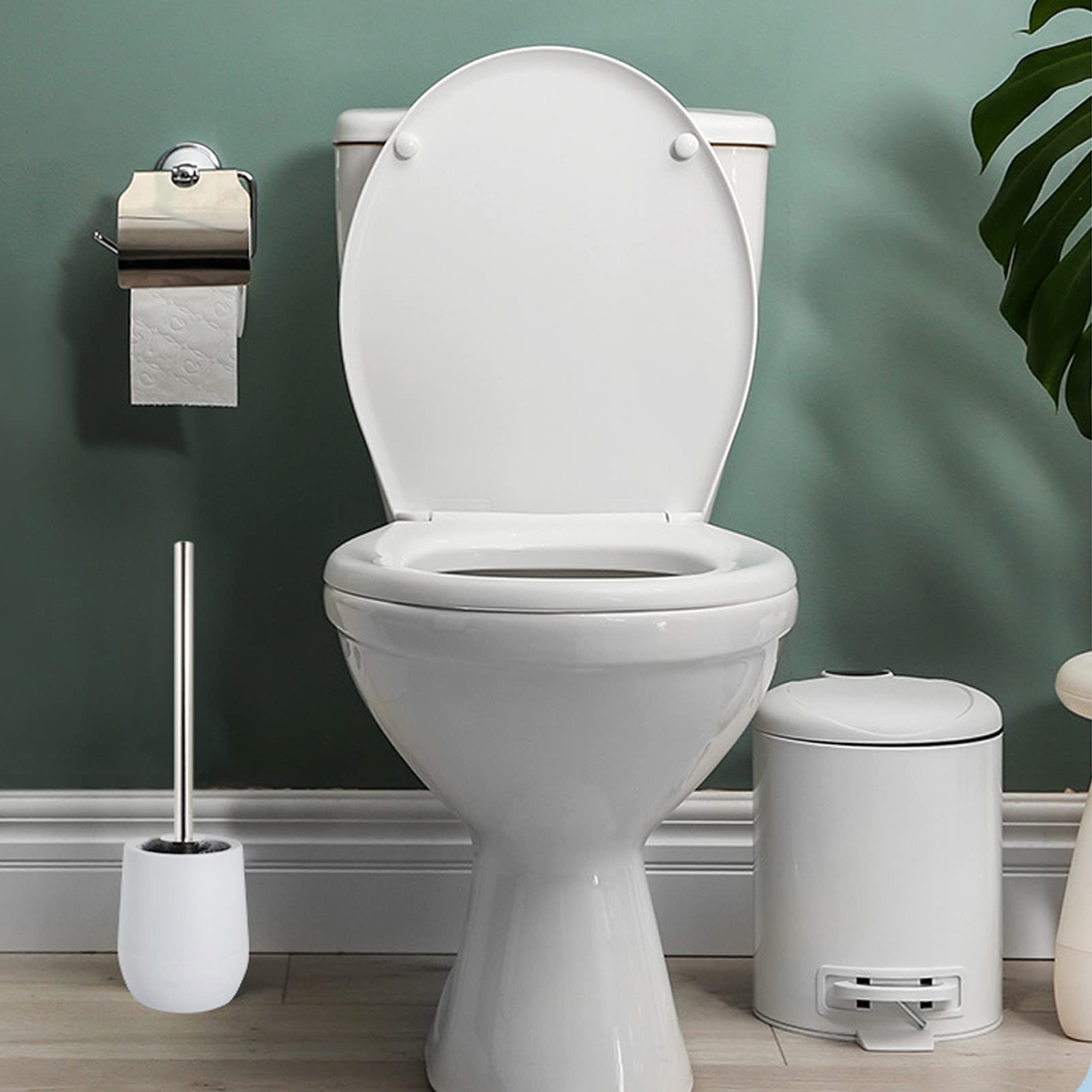 Toilet Brush,Toilet Bowl Cleaner, Toilet Brush and Holder, Toilet Bowl Brush, Lockable Thread Convenient Practical Efficient Safe Reliable Durable