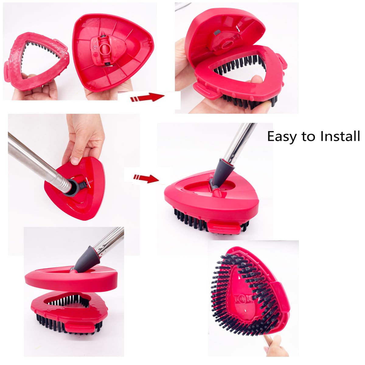 Scrub Brush Head for O Cedar, 2 PC Cedar Spin Mop Scrubber Replace Head 2-Tank, Ocedar Scrubbing Brush Mop, O'cedar Replacement Attachment