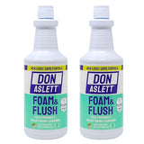 Don Aslett Foam & Flush Toilet Bowl Cleaner (32 Oz Bottle, Pack of 2) Eco Friendly, Biodegradable Organic Acid Formula | Cleans, Brightens, Deodorizes