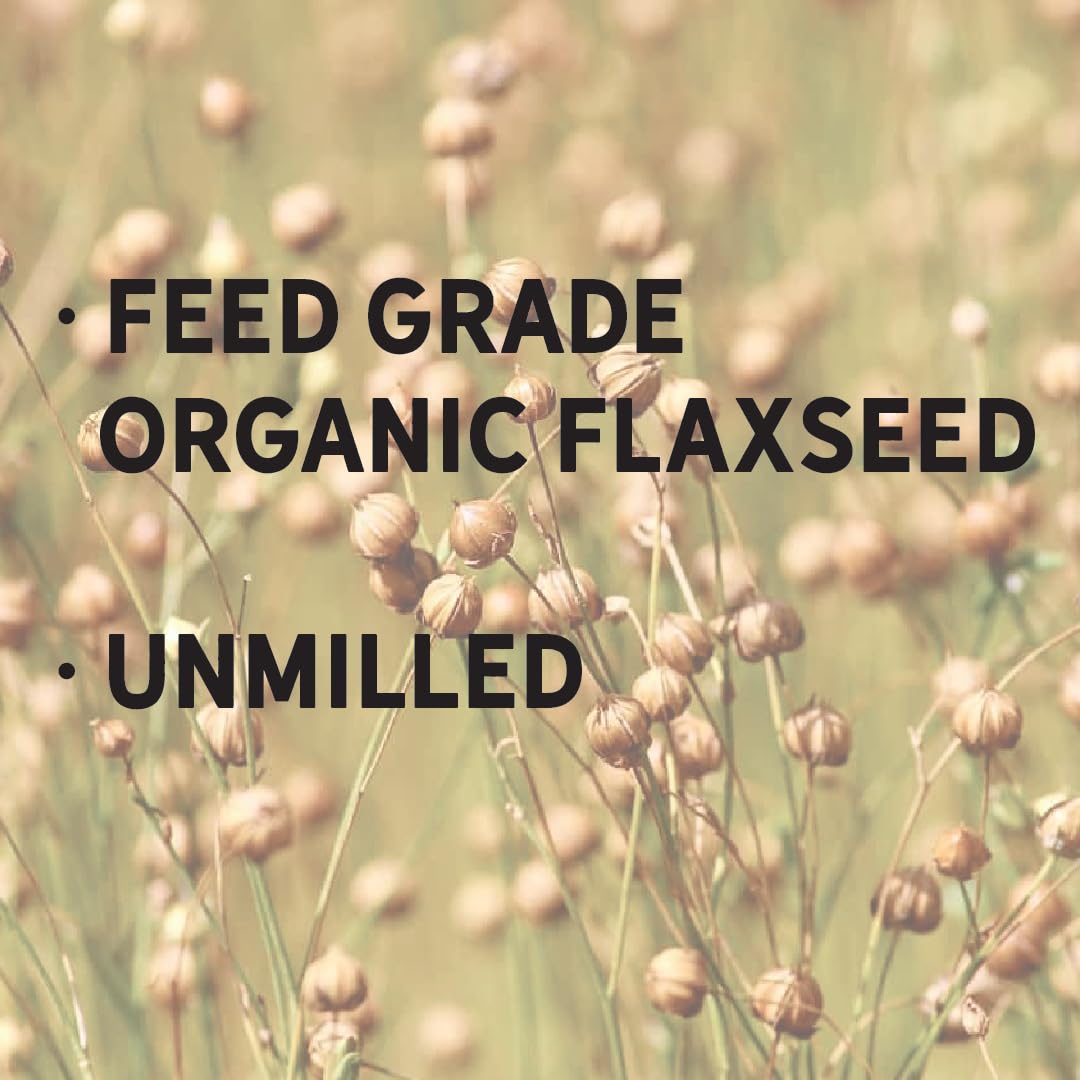 New Country Organics | Organic Flaxseed for Livestock | Certified Organic and Non-GMO | Feed Grade | 40 lbs