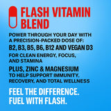 Flash Energy Drink | Elevate your Energy, Focus, and Performance | Natural | Non-GMO, Vegan, Gluten-Free Ingredients, Organic Green Tea, and Green
