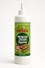 Oriza Pistachio Cream Topping, 28oz/800g Bottle - Premium Pistachio Spread with 30% Pistachios, Palm Oil Free, Non-GMO, Natural Color - Dessert, Latte