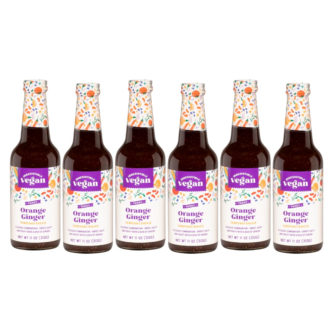 Irresistible Vegan Orange Ginger Teriyaki Sauce 11oz - 316g (11oz, 6)