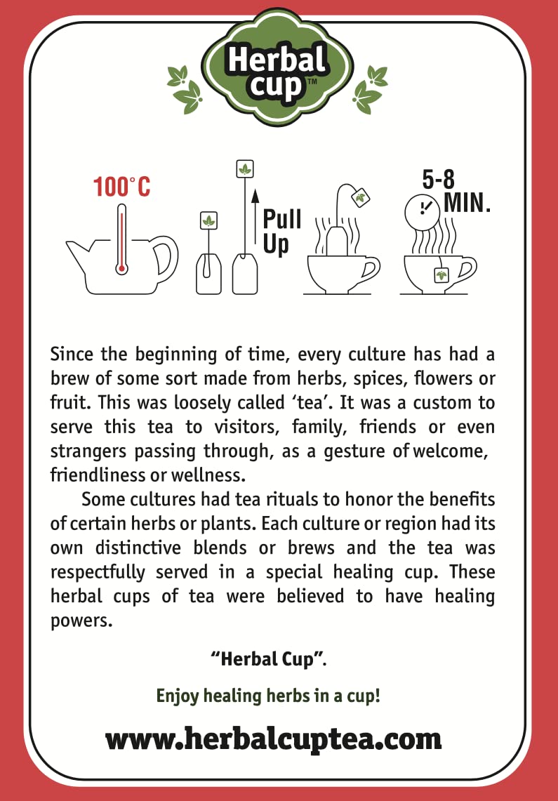 Herbal Cup Ashwagandha Tea, Organic Lemon Ginger, No Caffeine Herbal Teas (Organic Lemon Ginger, 16 Count (Pack of 6))