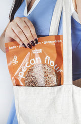 RANCHO PECANA - Natural Pecan Flour, 1 LB, non-GMO, Grain Free, Gluten Free, Heart Healthy, Kosher, Organic Nuts, Vegan, Keto, 3g Protein per 1 oz