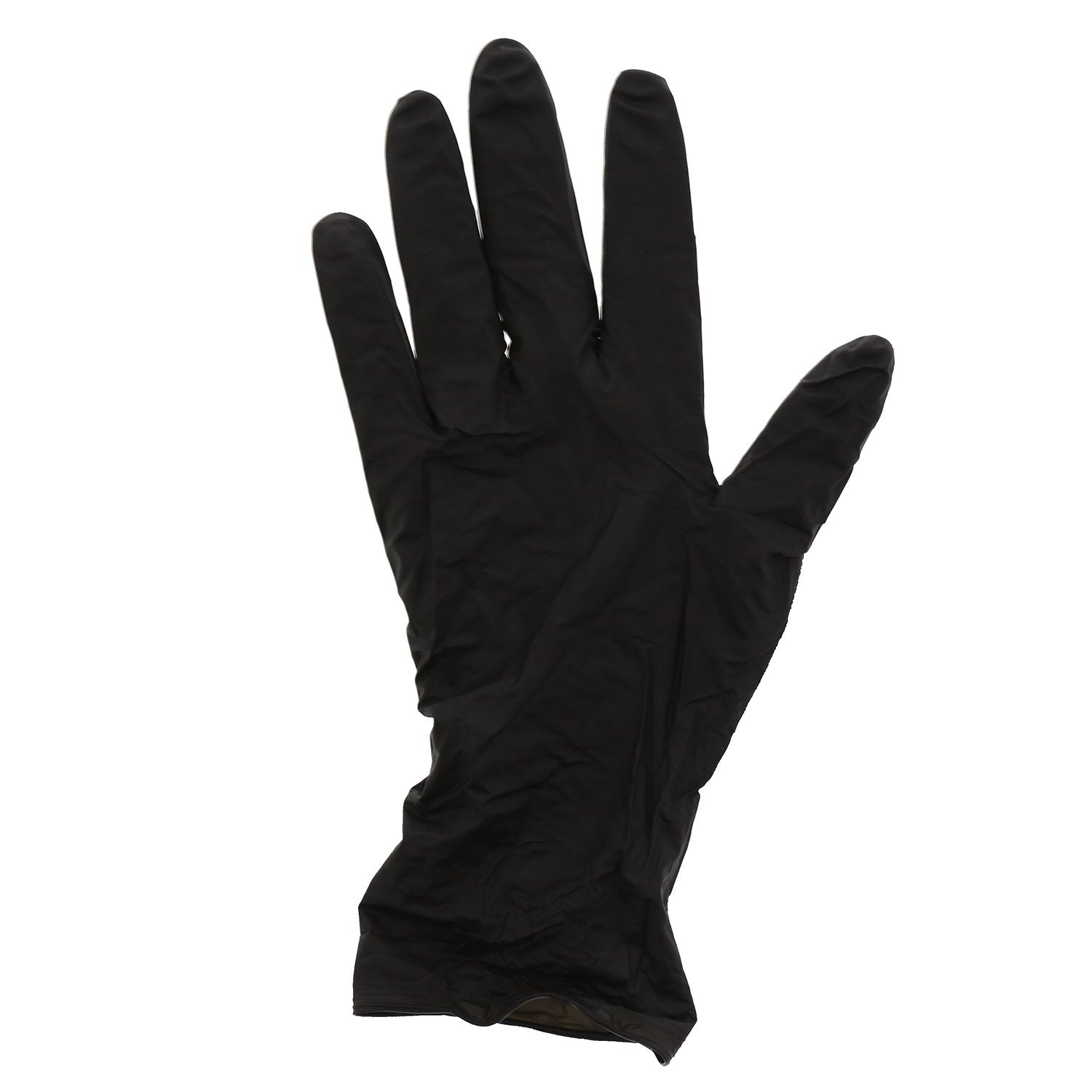 AmerCare Black Widow Powder Free Nitrile Gloves, Large, Black, Case of 1000