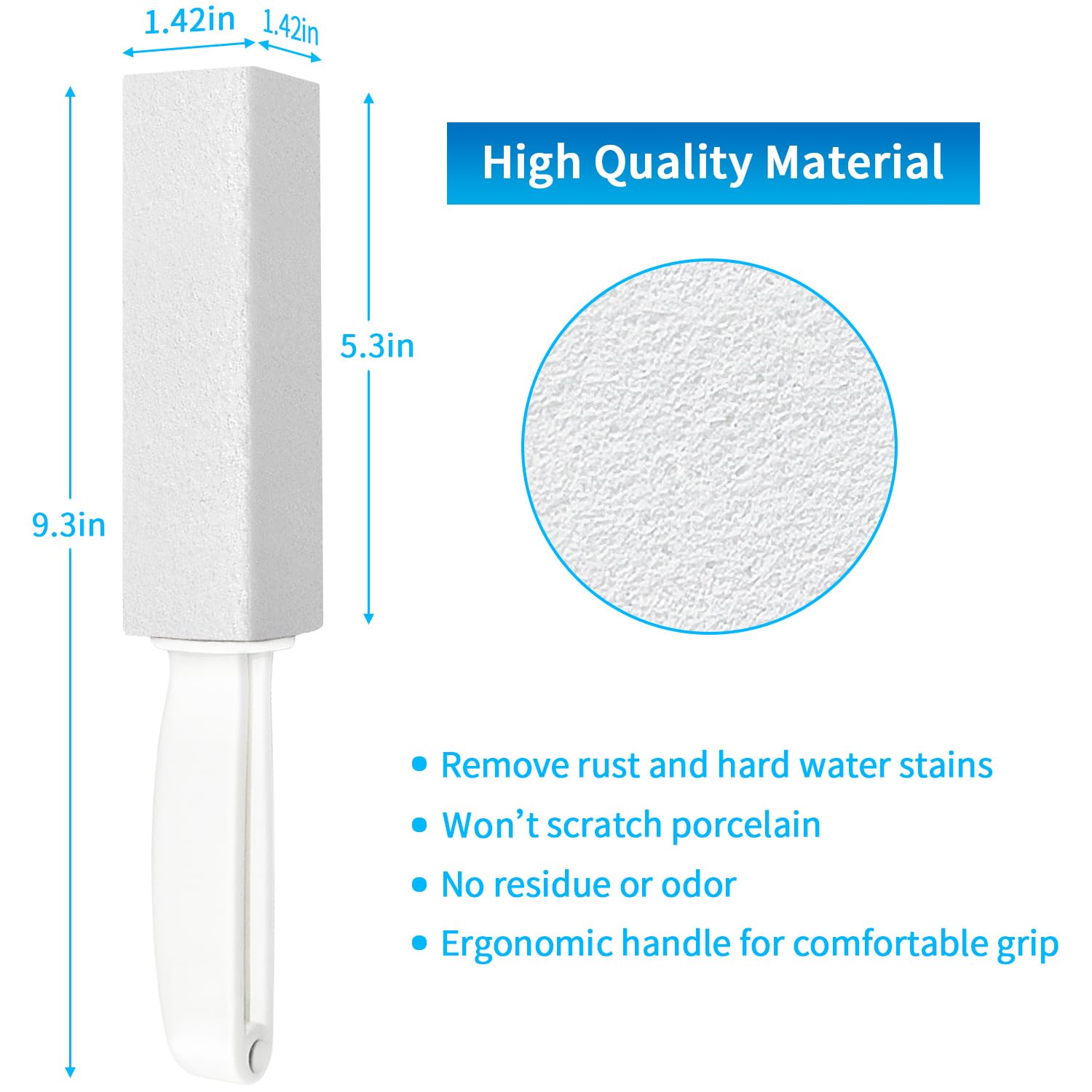 4TH Pumice Stone for Toilet Bowl Cleaning?Pumice Sticks (White)