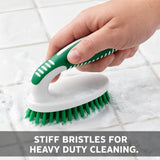 LIBMAN Small Scrub Brush - Heavy Duty Scrub Brush with Strong Stiff Bristles - 3 Pk Durable Cleaning Brushes for Cleaning Bathroom, Kitchen, Floor
