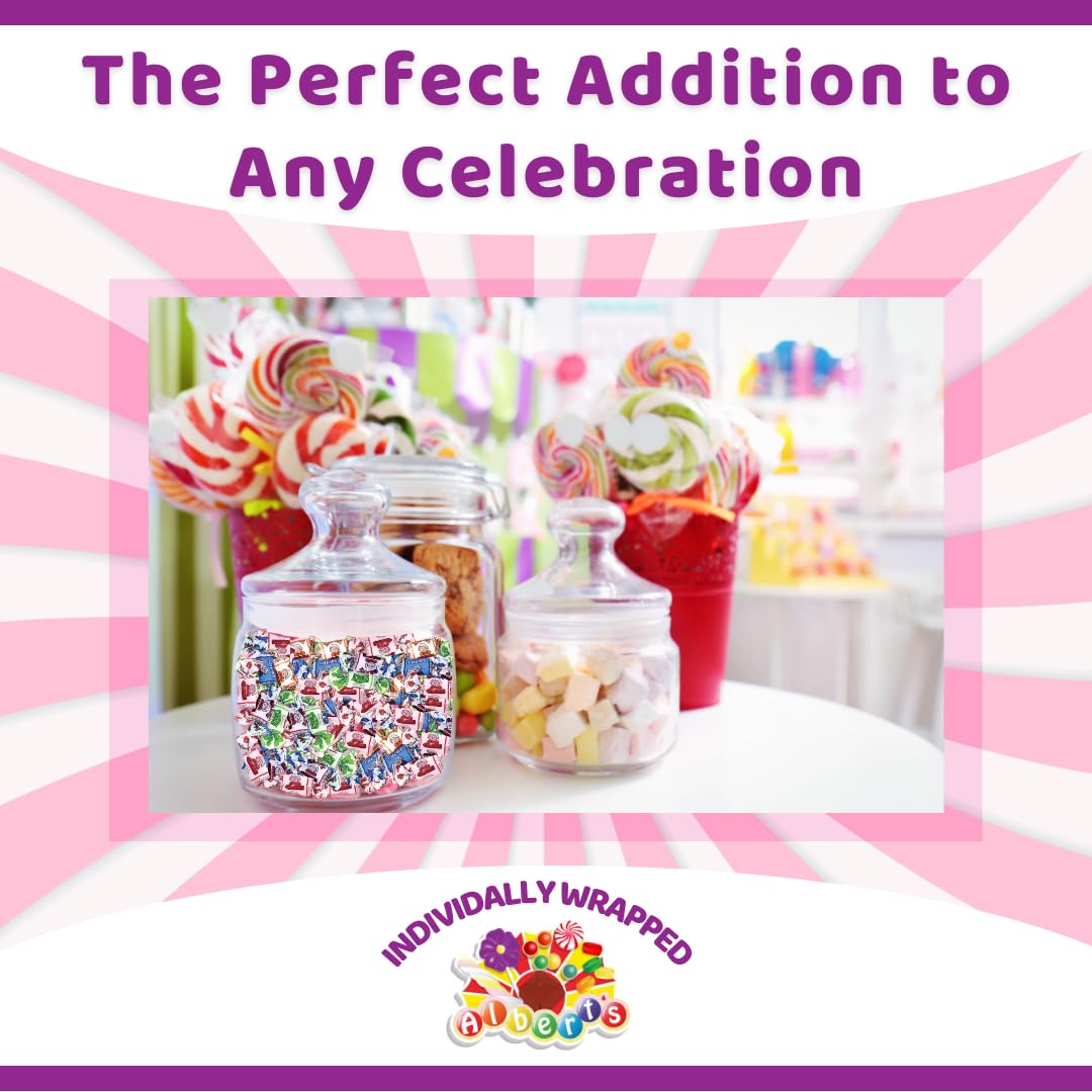 ALBERT'S Candy Assorted Fruit Chews Candy, Individually Wrapped (1-Pack, 240 Pieces/Bag)