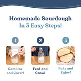 Artisan Sourdough Starter Culture | Dehydrated Starter for Bread Baking | Unbleached Rye Flour | Perfect for Beginners and Experienced Bakers | Gluten