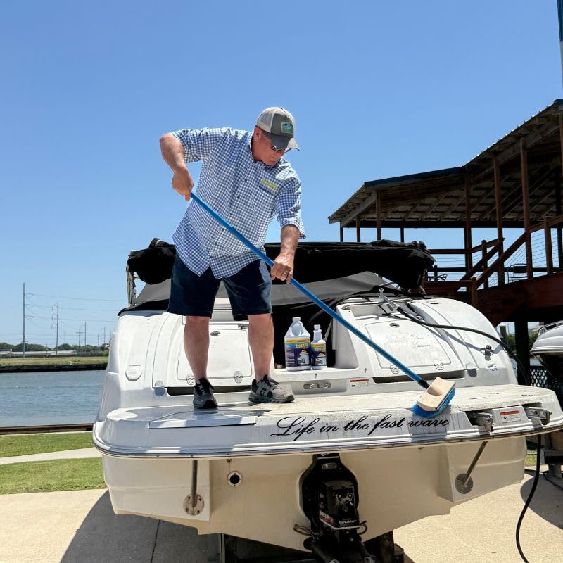 Booyah Clean Deck Cleaner - Works on Non-Skid and Flat Surfaces to Remove Grime, Stains, Fish Blood, Oil, Grease, Black Streaks, and Soot - Meets EPA