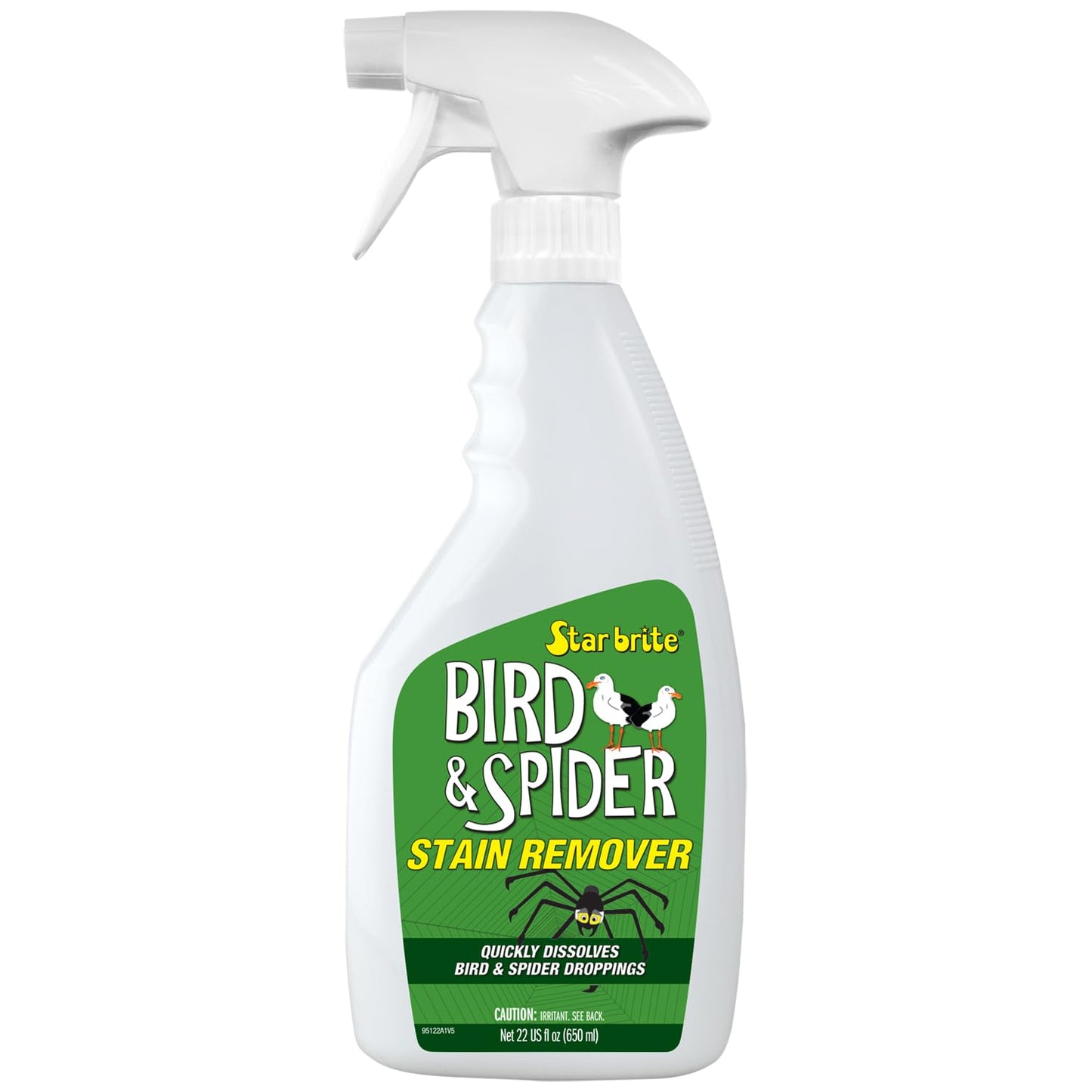 STAR BRITE Spider & Bird Stain Remover Spray - Quickly Dissolve Bird Droppings & Clean up Spider Mess - Won't Remove Polish or Wax (095122SS)