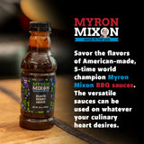 Myron Mixon BBQ Sauce | Honey Smoked BBQ | Champion Pitmaster Recipe | Gluten-Free BBQ Sauces, MSG-Free, USA Made | 16 Oz Bottle
