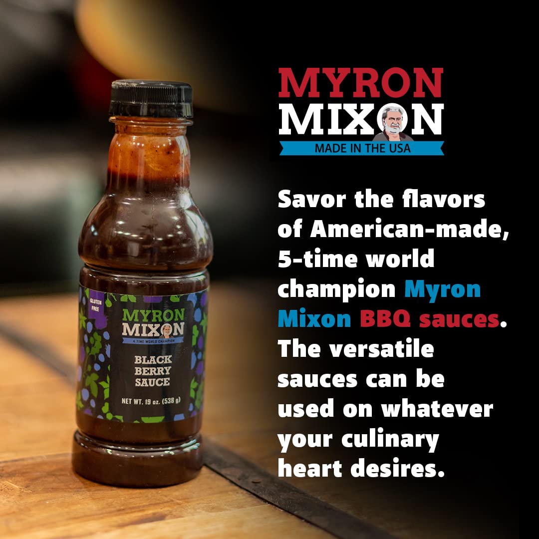 Myron Mixon BBQ Sauce | Honey Smoked BBQ | Champion Pitmaster Recipe | Gluten-Free BBQ Sauces, MSG-Free, USA Made | 16 Oz Bottle