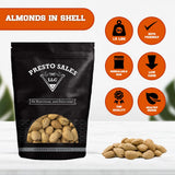 Almonds, "Fresh off the tree" In shell Raw, Perfectly Natural, Quality, Ideal snack for Adults and Kids, packaged in a 1.5 lbs. (24 oz.) resealable