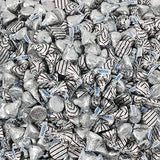 Hershey's Kisses, Hugs and Kisses Milk Chocolate Assortment, Silver Striped Foils, 6 Pounds