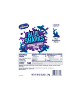 Sunrise Confections Blue Sharks, Gummy Candy, Blue Raspberry Flavor, Gluten-Free, 5lb Bag