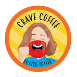 Crave Beverages Flavored Coffee Pods, Compatible with Keurig K-Cup Brewers, Single Serve Butter Toffee, 100 Count