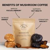 Mushroom Coffee by Bloomable Premium Instant Coffee with Lion's Mane, Reishi, Chaga Mushroom Extracts | Improve Focus, Memory, & Immunity | 30