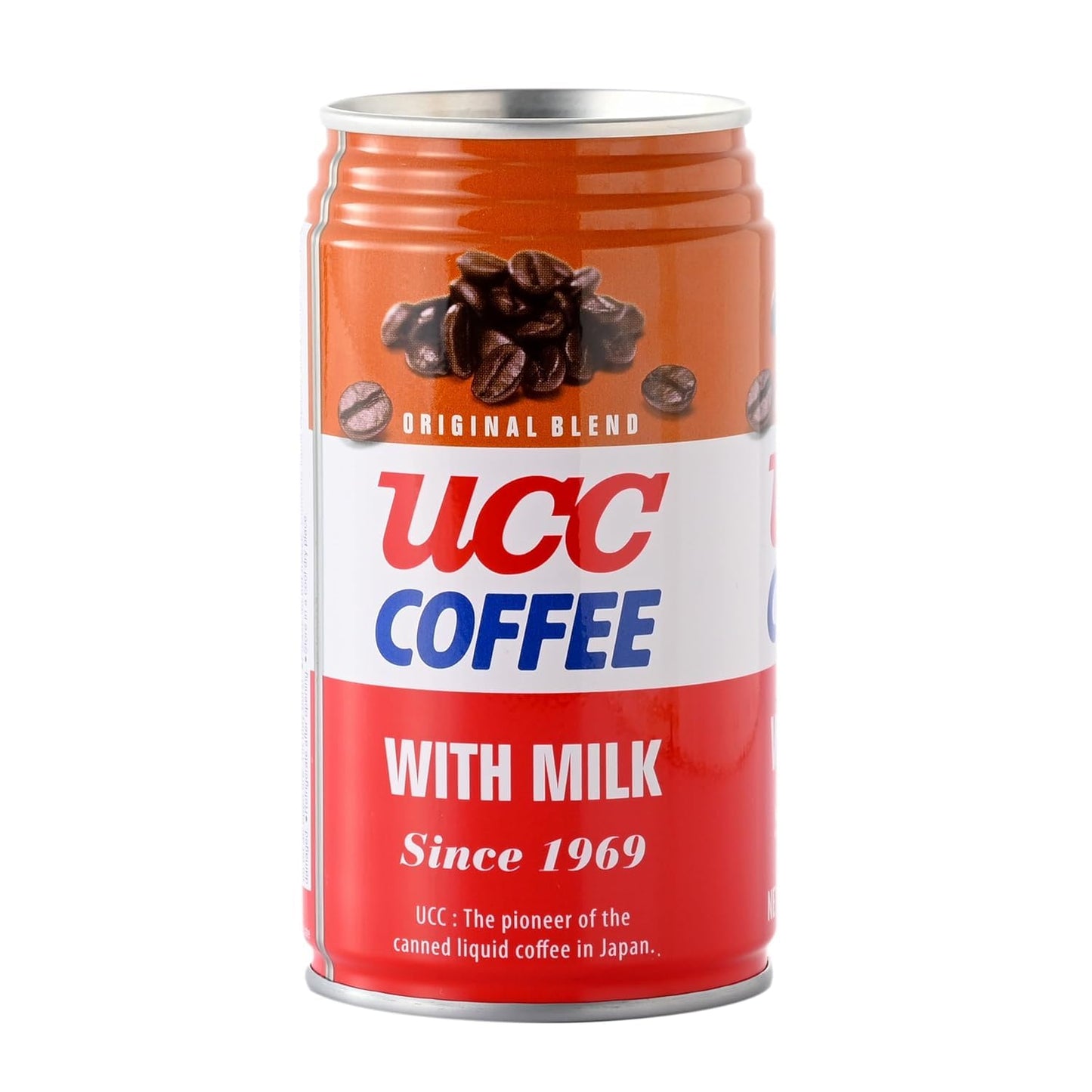 UCC Original Blend Coffee With Milk, Ready To Drink Coffee, Imported from Japan, 11.3 oz (Pack of 1)