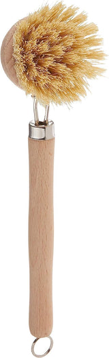Fox Run 74906 Natural Dish Brush, Tampico Fiber Bristles Brown, 9"